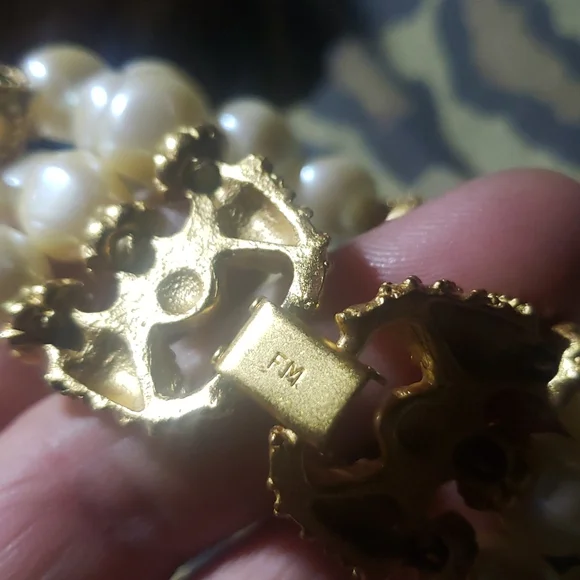 Vintage Mary McFadden 1988 gold plated necklace and bracelet - Picture 7 of 12